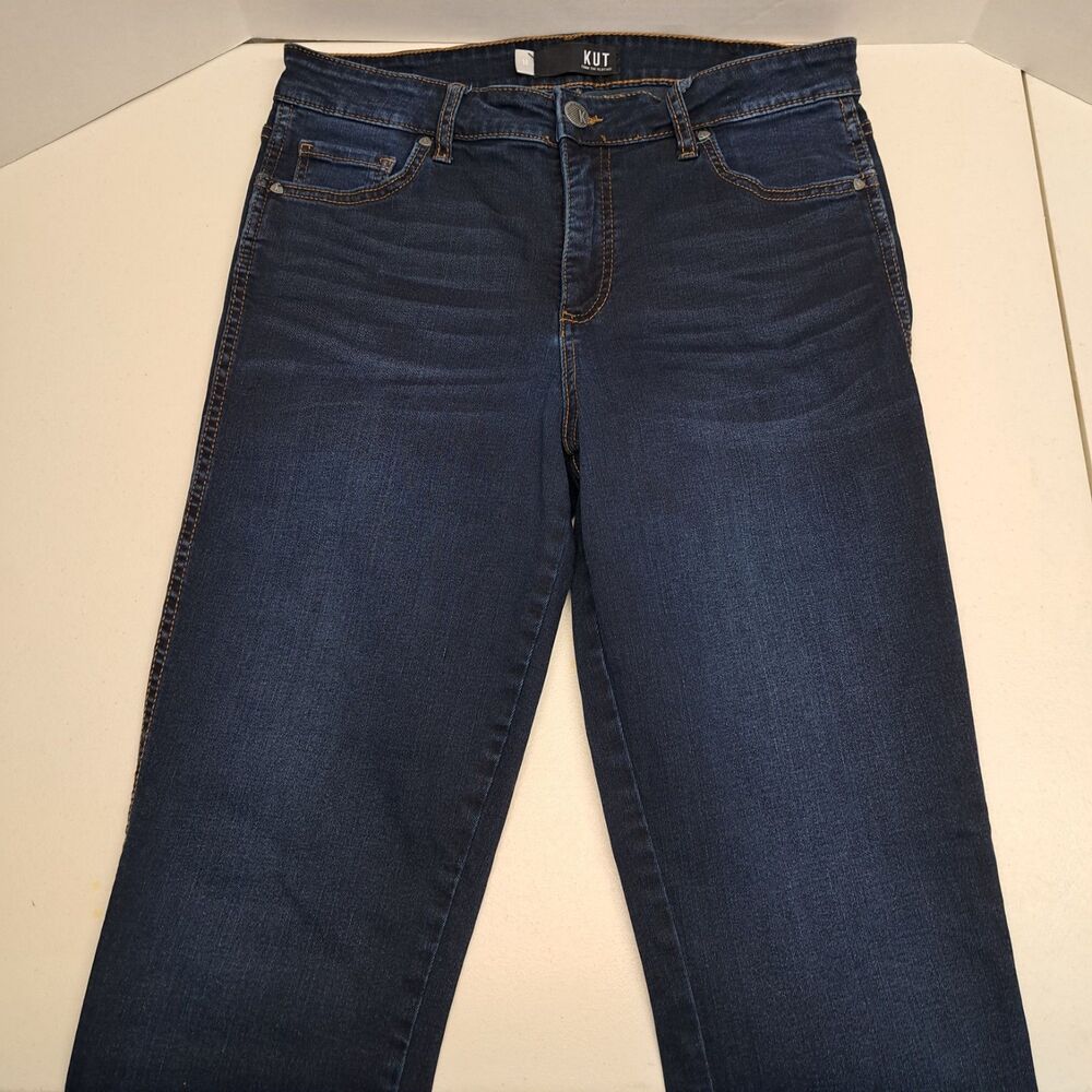 KUT From The Kloth Diana High Rise Fab Ab Skinny Jeans Women's Size 10 Dark Wash - Picture 3 of 9